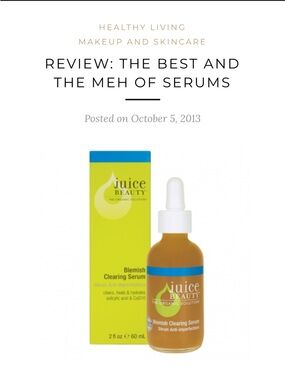 Juice Beauty Green and Blue Blemish Clearing Serum